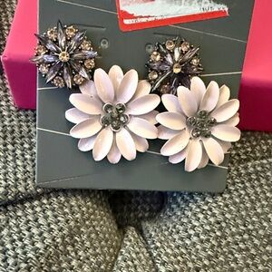 Floral and Starburst Earrings Set